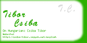 tibor csiba business card